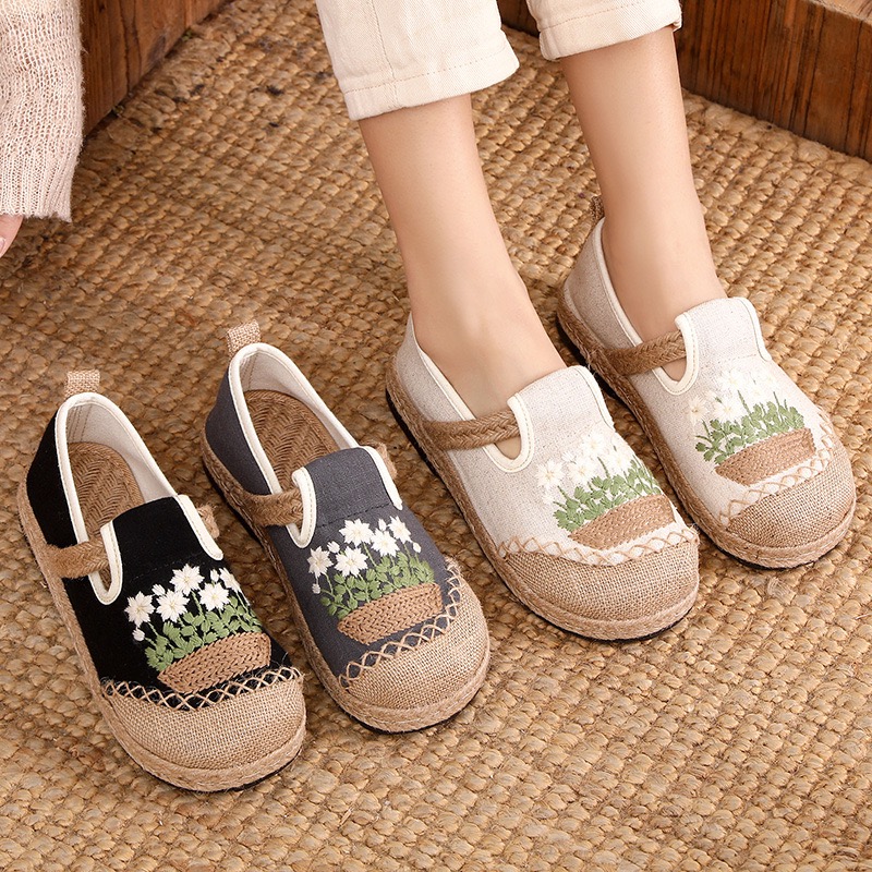 Sneaker Vegan - Mocassini Slip-On in tela di lino